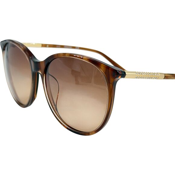 Swarovski SK0293H Womens Round Plastic Sunglass 47F Light Brown 57-16 Brn Grad main image 4